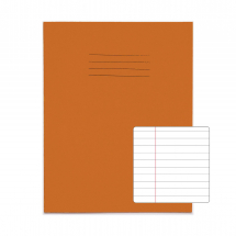 Exercise Books 9inch x 7inch 64 pages 8mm F&M Orange