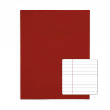 Exercise Books 9inch x 7inch 80 pages 8mm F&M Red