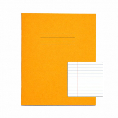Exercise Books 8Inch x 6.5Inch 48 pages 8mm F&M Orange