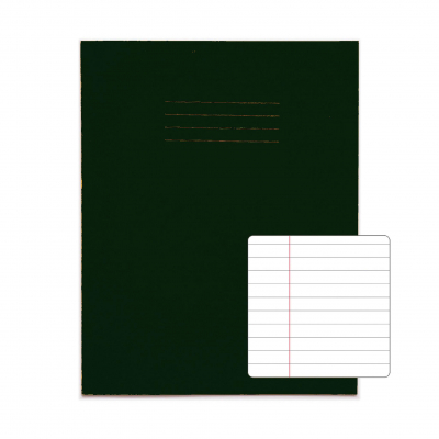 Exercise Books 9" x 7" 80 pages 8mm F&M Dark Green