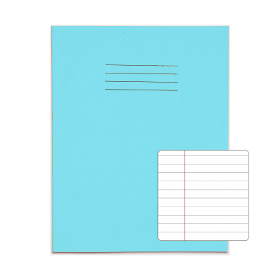 9x7Inch 80 Page Exercise Book 8mm F&M Light Blue pk100