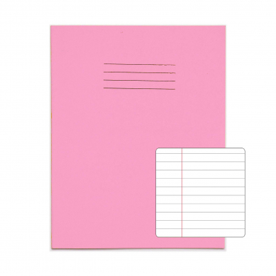 Exercise Books 9Inch x 7Inch 80 pages 8mm F&M Pink