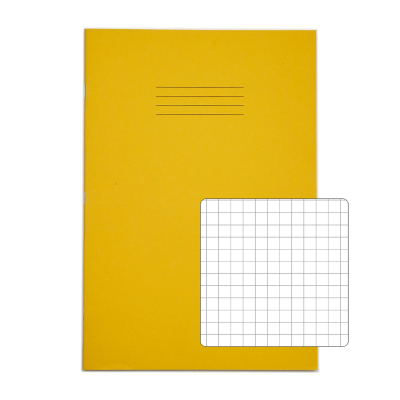 A4+ 80pg BOOK 7MM SQUARE YELLOW