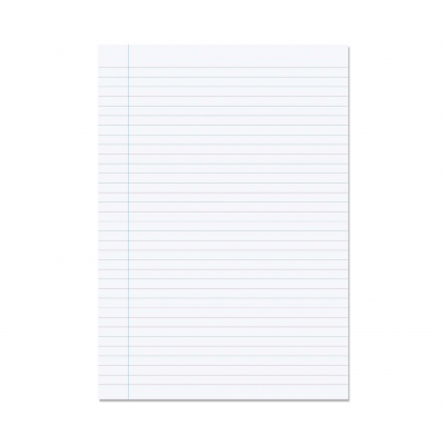 A4 8mm Feint & Red Margin Unpunched 500 Sheets